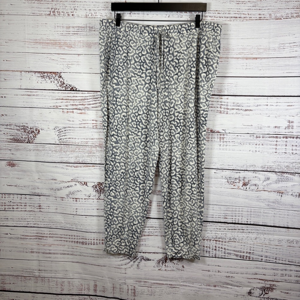 Soma Cool Nights Gray Animal Print Pajama Pants